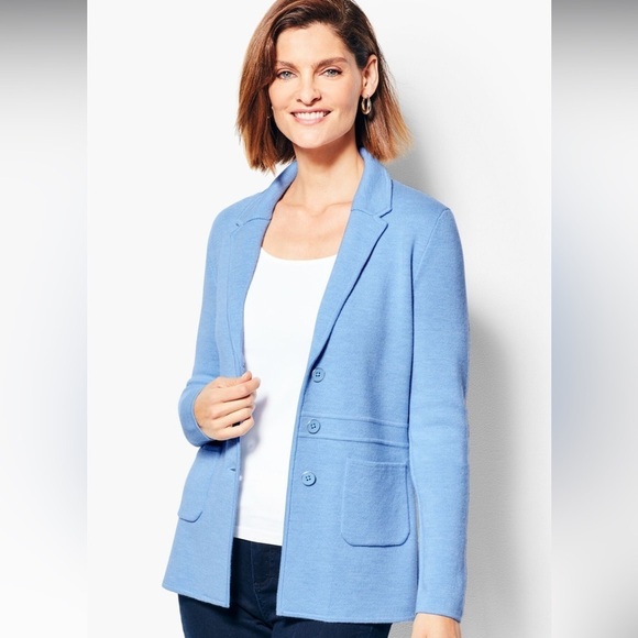 Talbots 100% Cotton Woman’s Sweater Jacket, Size LP - Picture 2 of 7